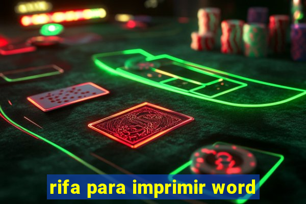 rifa para imprimir word