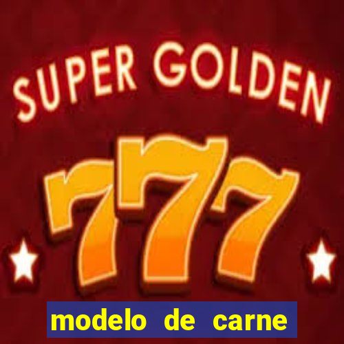 modelo de carne para pagamento