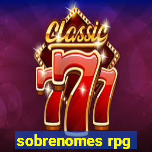 sobrenomes rpg